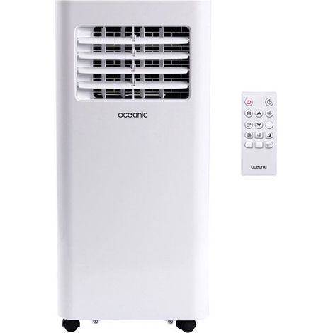 Climatiseur mobile monobloc 10000 BTU OCEANIC - 1120W - Déshumidificateur - Programmable - Classe énergétique A - Blanc