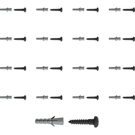 Lot de 16 vis et 16 chevilles pour cimaise Top Rail
