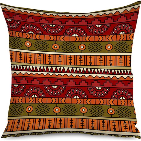 Housse de coussin imprimé ikat, tendance bohème (1/5)