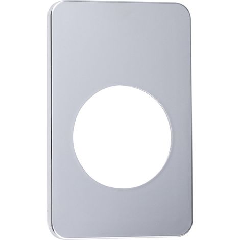 Nt Noyon & Thiebault – Cache-platine simple 67 x 107 mm – Plaque de finition chromée – Fixation raccord pour installation esthétique – Compatible avec platines simples (1/5)