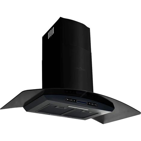 Vidaxl – Hotte murale 90 cm en acier inoxydable – Débit d'air 756 m³/h – 3 vitesses – Commandes tactiles et écran LCD – Filtres en aluminium lavables (1/5)