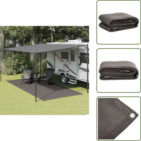 Tappeto per patio - vidaXL Tappeto da tenda 300x400 cm Antracite - Tappeto per roulotte