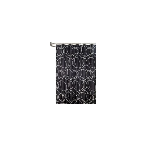 Rideau de douche - 180 x 180 cm - Imperméable - Noir - Moderne - Crezuo (1/4)