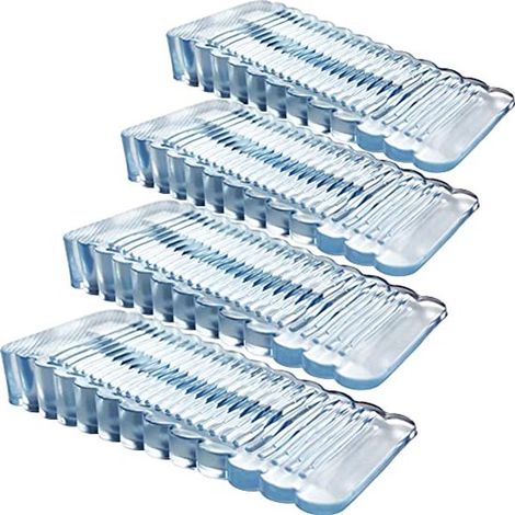 4er-Pack transparente Türstopper aus Gummi – rutschfeste Türkeile für Boden und Terrasse (1/5)