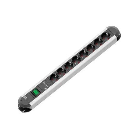Bachmann PRIMO Interno 8AC outlet(s) 1.75m Nero, Argento prolunghe e multiple