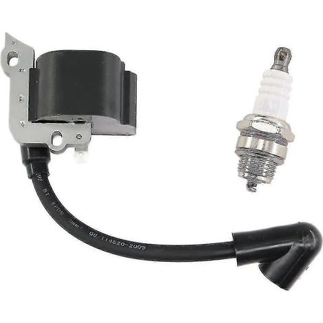 Bobine d'allumage avec bougie pour Stihl FS38 FS46 FS45 FS55 FC55 FC55Z FC55-DZ HL45 HL45Z HL45-DZ HS45 HS45Z KM55 KM55RZ KM55C KM55R Trono (1/5)