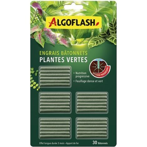 ALGOFLASH. - Engrais plantes vertes bâtonnets x30 (1/2)