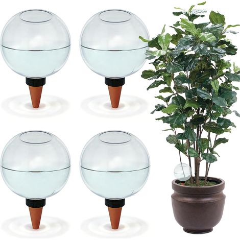 Lot de 4 Boules D'arrosage Automatiques, 150ml Arrosage Automatique des Plantes, Arrosage Automatique Transparent des Plantes, Ampoules D'irrigation Goutte à Goutte pour des Chambres, Balcons (1/5)