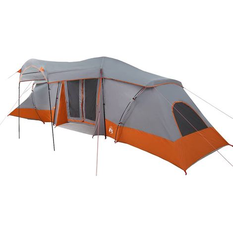 vidaXL Tienda Familiar 6 persona Gris y naranja (1/2)