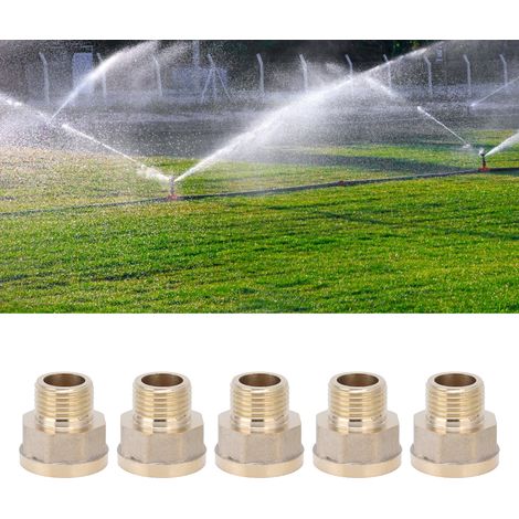 Adaptador de conexión de cobre [rosca hembra G3/4 a rosca macho G1/2] x5 – Accesorios para riego y jardinería (1/5)