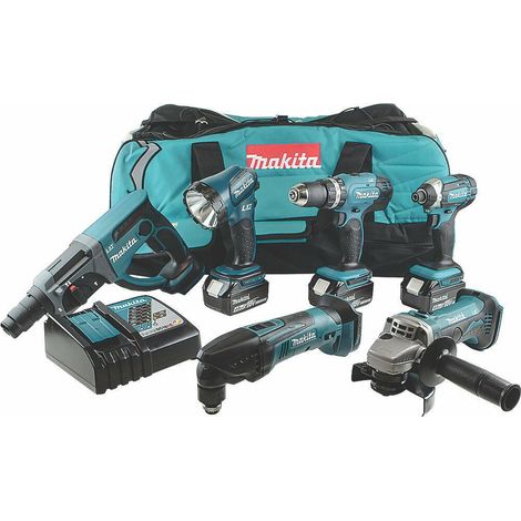 Makita DLX6075M 18V LXT 6Pcs Drill Combo Kit