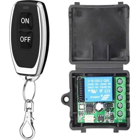 1 Module Récepteur RF 433Mhz, 1 Canal, DC 5-30V, Relais 10A, Pour LED Et Portail, Domotique (1/5)