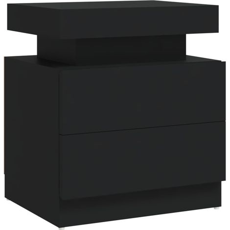 Bedside Cabinet Black 45x35x52 cm Engineered Wood vidaXL