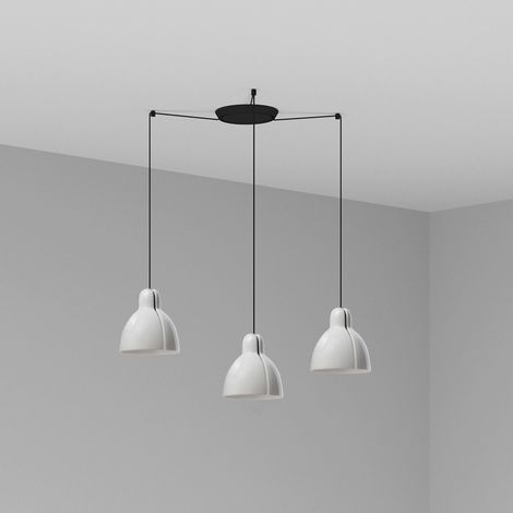 Faro Venice Lámpara Colgante 3 Luz Cluster Drop Blanco