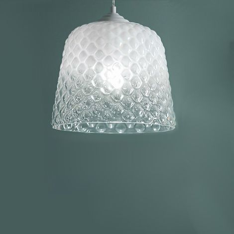Lampadario led gea luce alice sp e27 vetro bianco sfumato lampada soffitto