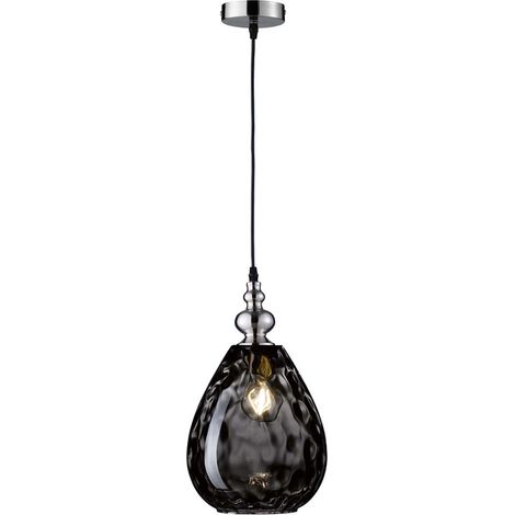 Suspension lampe suspendue lampe de table à manger lampe de salon verre fumé H 140 cm (1/6)