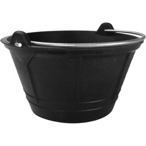 Seau italien 10L en caoutchouc noir