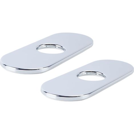 Lot de 2 cache-trous de 35 mm en acier inoxydable 304 pour robinet dissimulant les trous disgracieux dans la salle de bain et la cuisine. Revêtement antitache. Installation facile. (1/5)