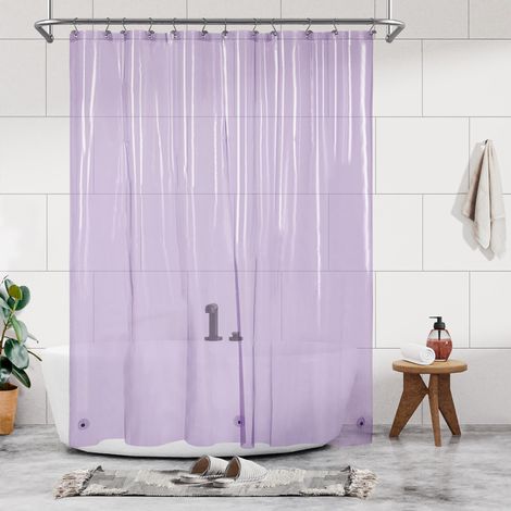 Doublure de Rideau de Douche – Doublure de Douche en PEVA Transparent avec 3 aimants et œillets métalliques, Rideau de Douche imperméable et léger de Taille Standard pour Salle (1/5)