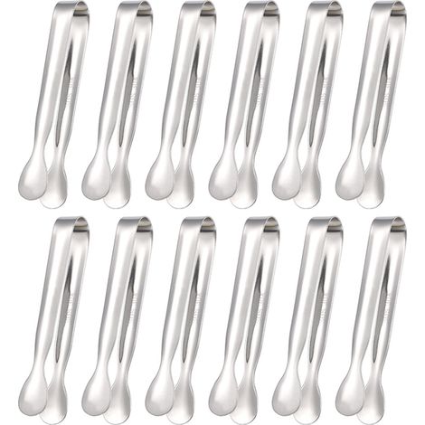 Pincettes À Sucre - Pincettes En Acier Inoxydable 12 cm - Pour Glace, Apéritifs, Fromage Frais, Citron - Lot De 1