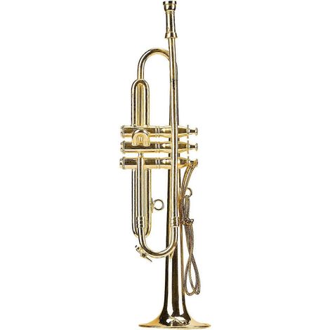 Trompette miniature réaliste, instrument de musique mini à décorer, modèle réduit pour maison, ornement de fête, décoration artisanale, collection vintage, cadeau décoratif (1/5)