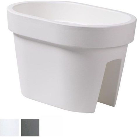 Vaso Lofly Railing Ovale Grigio 40X27 H 25 Pplast (1/2)