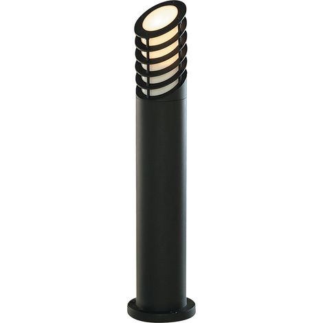 Paletto Esterno Contemporaneo Bollards Alluminio Nero Policarbonato E27 H73Cm (1/5)