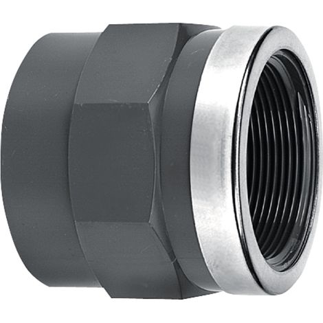 Manicotto incollato Ø 90 mm, filettatura interna 3", 114x51x36 mm per tubo di irrigazione a goccia (1/2)