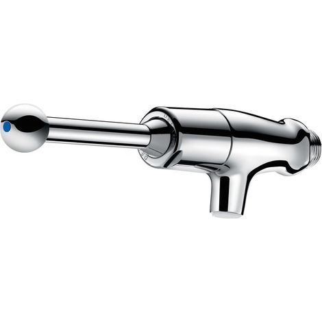 Robinet temporisé mural Delabie TEMPOSTOP 746410 - Laiton chromé, débit réglable 1,4–6 l/min (1/5)