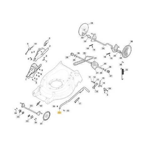 KIT DE RUEDAS DE SUBASTA 180/240 ZNB MP1 50 ORIGINAL STIGA - 381002047/0