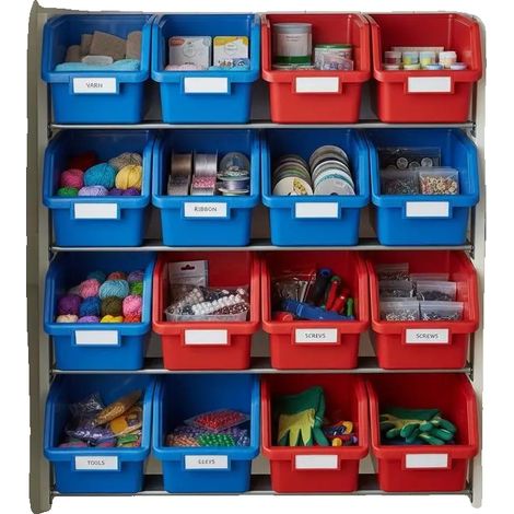 Cajas de almacenamiento, diseño apilable, material plástico duradero, MULTI (1/2)