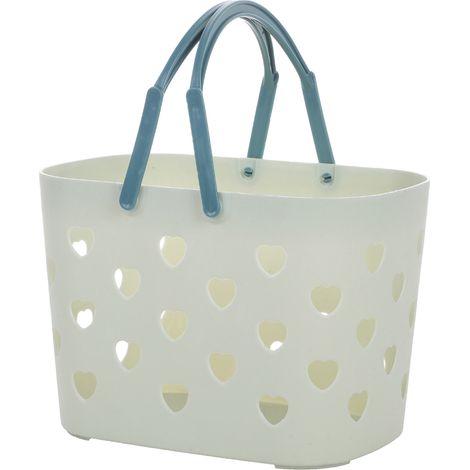 1 Panier douche, grande capacité, bords lisses, poignée pratique, conception ajourée, salle de bain (1/5)