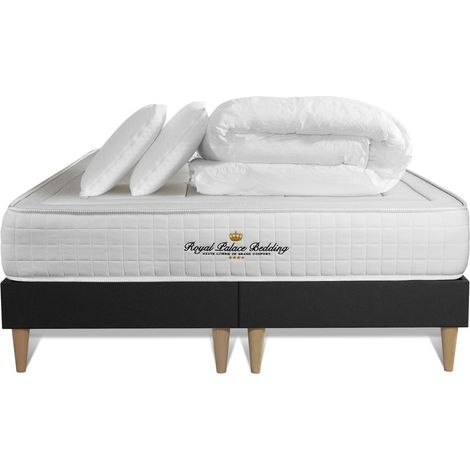 Komplettpaket Bett - Matratze 180x200 cm + Boxspringbett (Monoblock) + 2 Kopfkissen + Bettdecke - Balmoral (1/5)