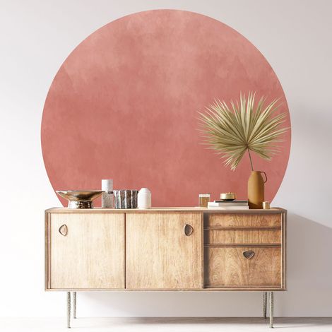 Sticker mural rond / cercle - Couleur Tendance - Diamètre 30 cm - Adhésif MAT (1/3)