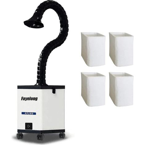 Filtre Pour Extracteur De Fumée à Souder Amortisseur De Fumée Absorbeur De Fumée De Soudure Pour Station De Soudure ESD Portable Filtration à Trois Couches Avec Couvercle En Caoutchouc (1/5)