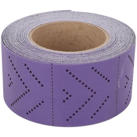 Rouleau de papier de verre céramique violet - 70 mm x 12 m - Pour le ponçage du bois, le décapage, le ponçage automobile, la réparation de carrosserie - Grain 120 (1/4)