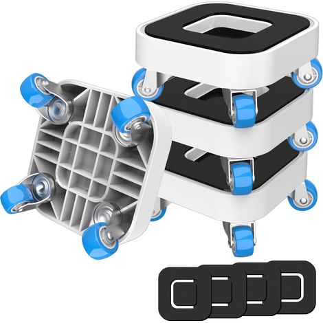 Roulette Charge Lourde, Soulever Meuble Lourd Kit avec roulettes Pivotantes à 360 Degrés, 1 in Patins Glisseurs pour Meubles, Set de Leve Meuble pour Canapés, Tables, Capacité Maximale 350kg (1/5)