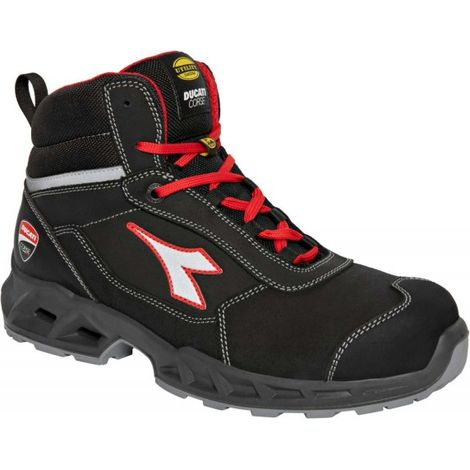 Zapato de seguridad Ducati Shark Engine S3S - Talla 41 - Negro/Rojo - DIADORA - 701.181227-C1462 Talla 41