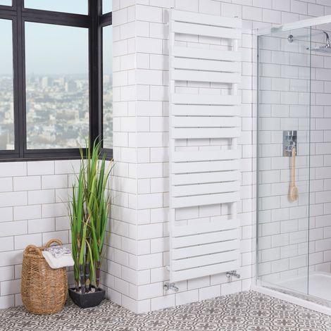 WarmeHaus White Flat Panel Heated Towel Rail 1800x600mm