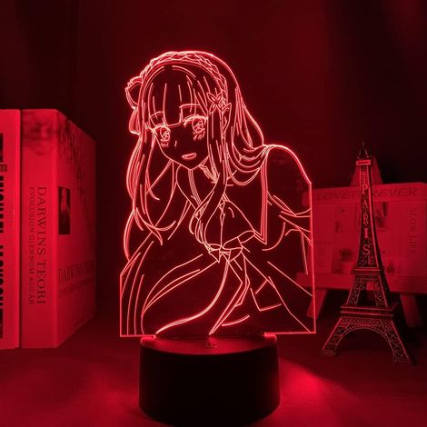 Veilleuse LED Anime Re:Zero Starting Life pour la décoration de chambre, lampe 3D Emilia (1/5)
