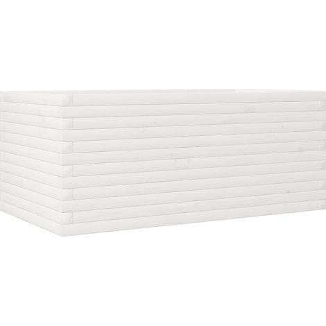 Maison Exclusive - Fioriera da Giardino Bianca 110x60x45,5 cm Legno Massello Pino