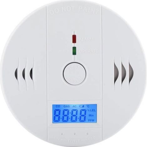 Détecteur De Monoxyde De Carbone - Capteur Électrochimique - Écran LCD - 85 Db - Pour Intérieur - 1 Unité (1/4)