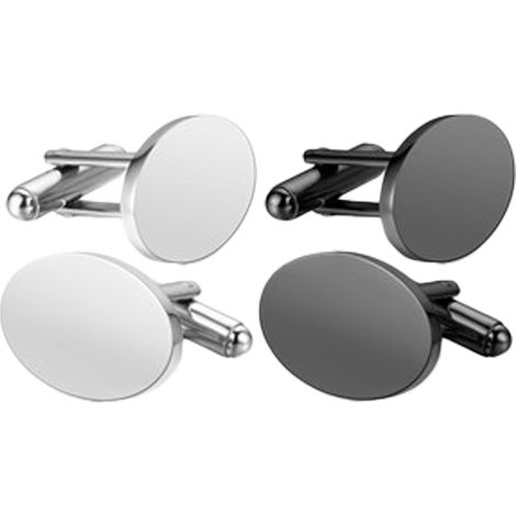 2 Paires Boutons de manchette, Acier inoxydable, Fermoirs robustes, Bijoux homme, Mariage Affaires Fête (1/5)