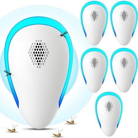 6 packs de répulsifs électroniques à ultrasons, conversion de fréquence intelligente, répulsif multifonctionnel contre les moustiques et les rongeurs, couverture large de 100㎡ (1/4)
