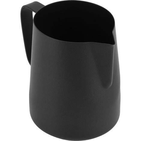 Pitcher à lait 600ML en acier inoxydable 304 pour mousseur à café style japonais, idéal barista maison (noir) (1/5)