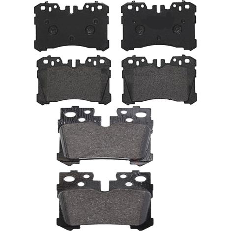 KIT PASTIGLIE FRENO ANTERIORI E POSTERIORI compatibile con LEXUS RX (L2) / PASTIGLIE FRENANTI AUTO OEM P83145,P83160 / SOSTITUZIONE DIRETTA / BASSA POLVERE / SILENZIOSO