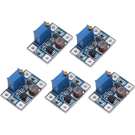 SX1308 DC Voltage Regulator Step-Up Boost Converter Power Supply Module 2-24V to 2-28V 2A - 5PCS (1/5)