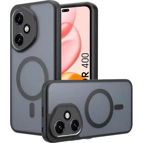 Funda para Honor 400 5G, para MagSafe, funda mate Erbord, negra. (1/5)