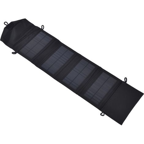 Panneau Solaire Portable 15W 5V Pliable avec Power Bank USB pour Camping et Randonnée