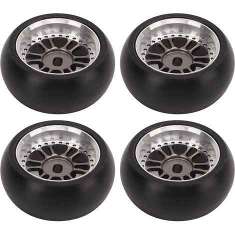 4 Pneus RC Drift Haute Adhérence Résistance à l'Usure Facile à Monter pour Voiture 1/28 Titanium (1/5)